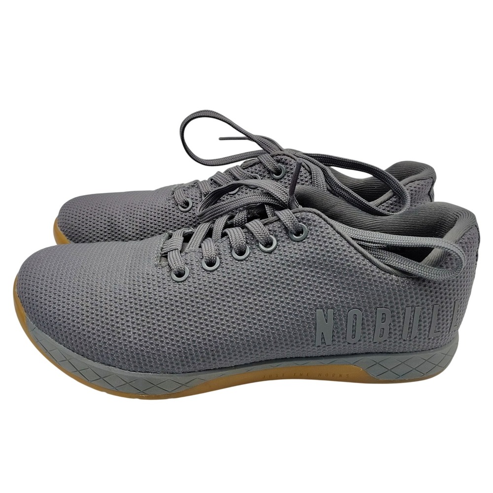 NOBULL Trainers Mens 7 Grey SuperFabric Gum Sole CrossFit Shoes Athletic Sneaker